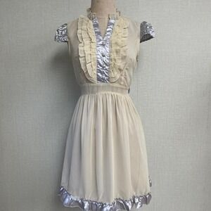 Korean Ruffley Silver Dress